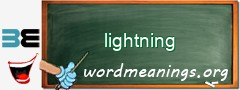 WordMeaning blackboard for lightning